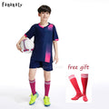 Customised Kids Soccer sets football Jersey with free socks