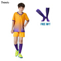 Customised Kids Soccer sets football Jersey with free socks