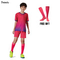 Customised Kids Soccer sets football Jersey with free socks