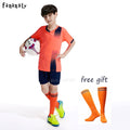 Customised Kids Soccer sets football Jersey with free socks