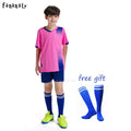 Customised Kids Soccer sets football Jersey with free socks