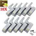 10pcs LED Inner Hinge Lamp Under Cabinet Universal Sensor Lights for Bedroom Kitchen Closet Night Lamp