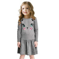 Cat Baby Girls Dress Long Sleeve Blouses Children Clothes Girl Dresses Princess Cotton Outfits