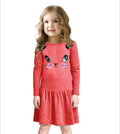 Cat Baby Girls Dress Long Sleeve Blouses Children Clothes Girl Dresses Princess Cotton Outfits