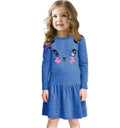 Cat Baby Girls Dress Long Sleeve Blouses Children Clothes Girl Dresses Princess Cotton Outfits